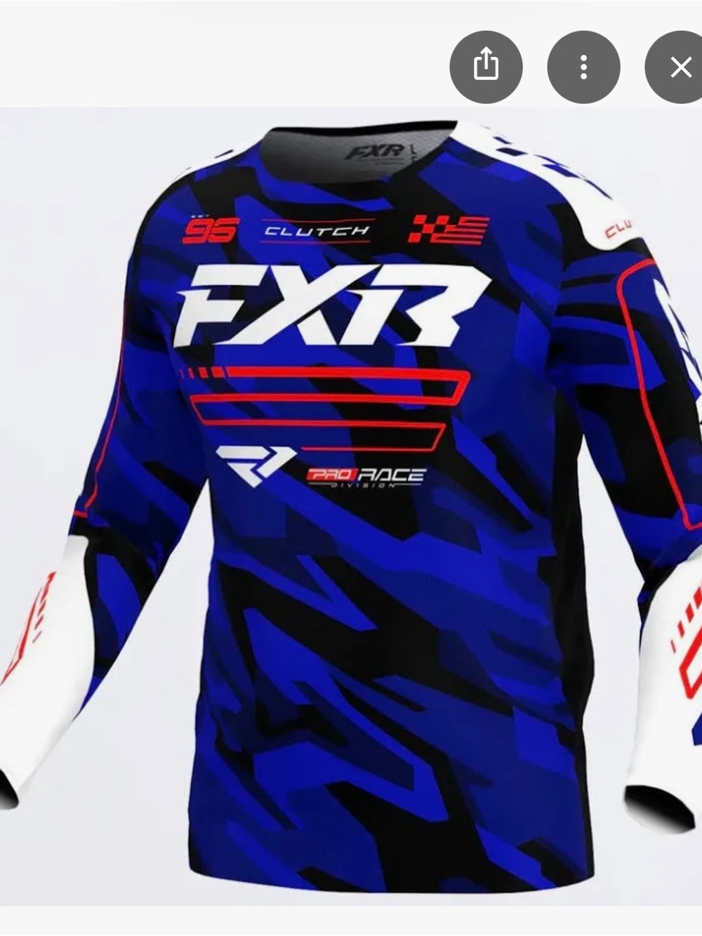 FXR Kids' Blue Pro Race Graphic Jersey